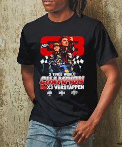 Max Verstappen 3 times world champion signature hoodie, sweater, longsleeve, shirt v-neck, t-shirt