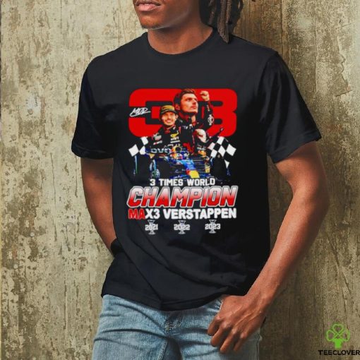 Max Verstappen 3 times world champion signature hoodie, sweater, longsleeve, shirt v-neck, t-shirt