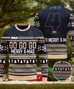 Max Verstappen Go Go Go Merry X Mas Ugly Sweater