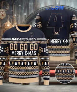 Max Verstappen Go Go Go Merry X Mas Ugly Sweater