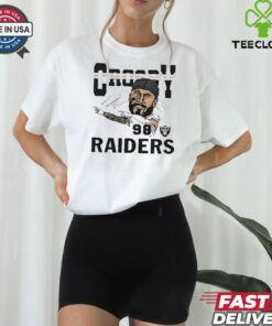 Maxx Crosby #98 Las Vegas Raiders player caricature signature shirt