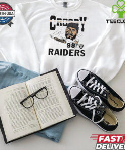 Maxx Crosby #98 Las Vegas Raiders player caricature signature shirt