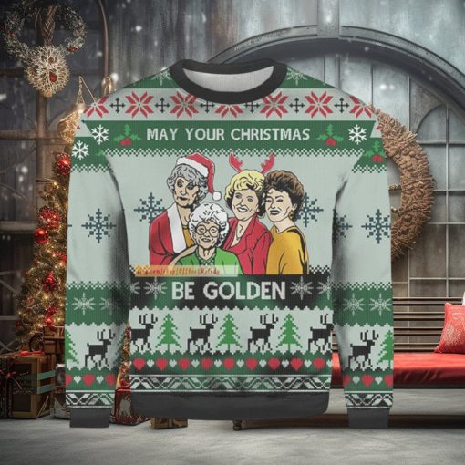 May Your Be Golden Girls Knitted 3D Sweater For Christmas