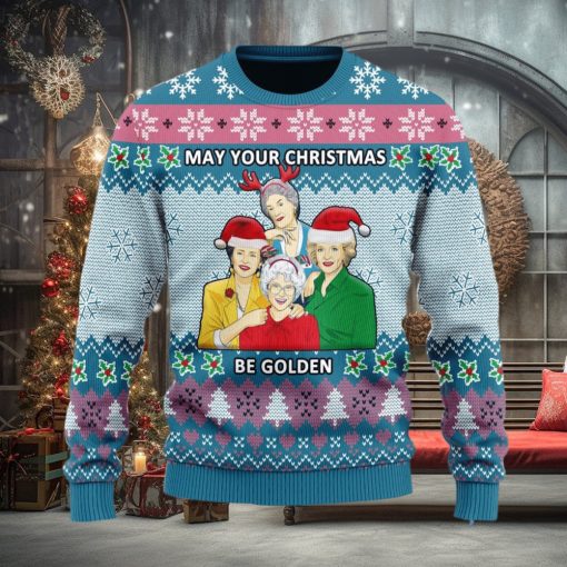 May Your Christmas Be Golden Ugly Christmas Sweater Christmas Gift For Men And Women