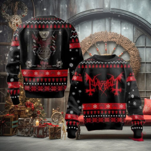 Mayhem Death Black Evil Olso May 11th 2024 Ugly Christmas Sweater Chirstmas Gifts 2024 Xmas For Family And Friends Ugly Sweater