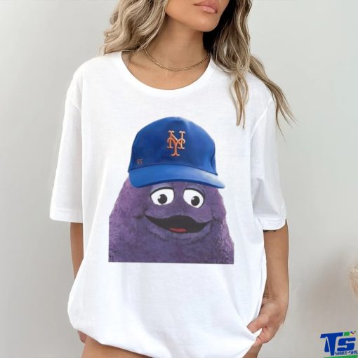 McDonald’s Grimace wearing New York Mets cap hoodie, sweater, longsleeve, shirt v-neck, t-shirt