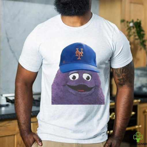 McDonald’s Grimace wearing New York Mets cap hoodie, sweater, longsleeve, shirt v-neck, t-shirt