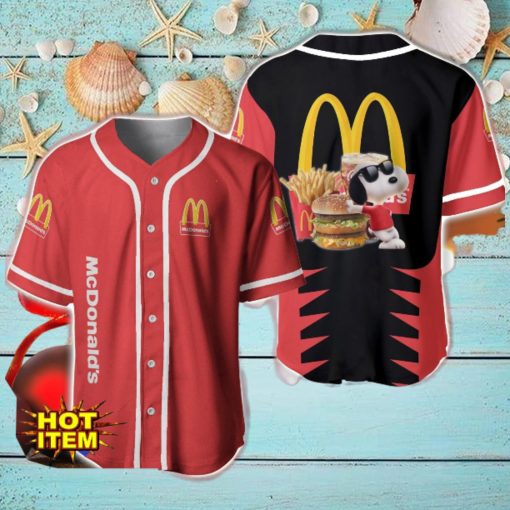 McDonald’s Snoopy Baseball Jersey Shirt For Snoopy Lovers Gift Ideas