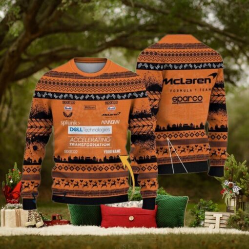 McLaren F1 Team Customized Ugly Christmas Sweater Gift For Holiday