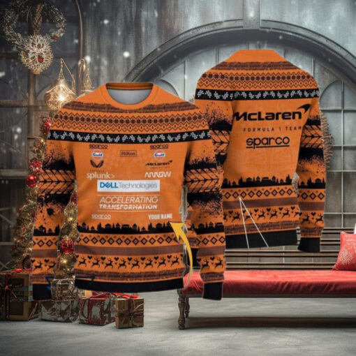 McLaren F1 Team Customized Ugly Christmas Sweater Gift For Holiday