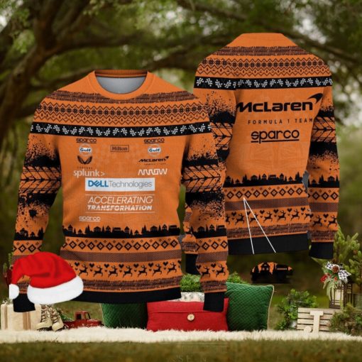 McLaren Formula 1 Team Kintted Christmas 3D Sweater For Men And Women