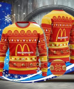 Mcdonald Logo Ugly Christmas Sweater Special Gift For Men Women