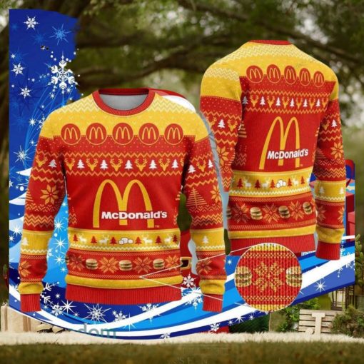 Mcdonald Logo Ugly Christmas Sweater Special Gift For Men Women