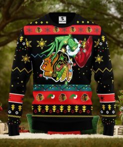 Chicago Blackhawks Grinch Christmas Ugly Sweater