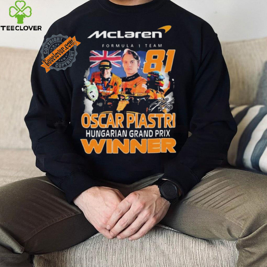 Mclaren Formula 1 Team Oscar Piastri Hungarian Grand Prix Winner Signature shirt Mclaren Formula 1 Team Oscar Piastri Hungarian Grand Prix Winner Signature shirt