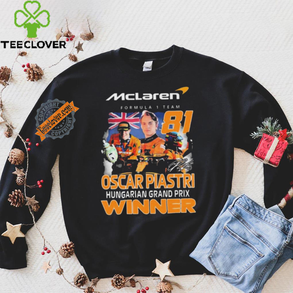 Mclaren Formula 1 Team Oscar Piastri Hungarian Grand Prix Winner Signature shirt Mclaren Formula 1 Team Oscar Piastri Hungarian Grand Prix Winner Signature shirt