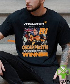 Mclaren Formula 1 Team Oscar Piastri Hungarian Grand Prix Winner T Shirt
