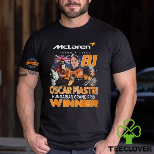 Mclaren Formula 1 Team Oscar Piastri Hungarian Grand Prix Winner T Shirt