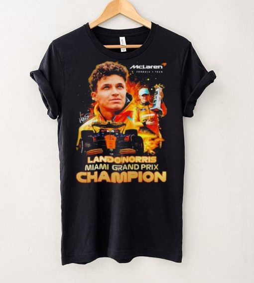 Mclaren Formula 1 team Lando Norris Miami Grand Prix champion signature hoodie, sweater, longsleeve, shirt v-neck, t-shirt