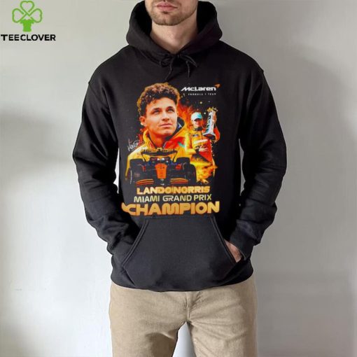 Mclaren Formula 1 team Lando Norris Miami Grand Prix champion signature hoodie, sweater, longsleeve, shirt v-neck, t-shirt