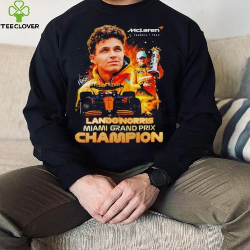 Mclaren Formula 1 team Lando Norris Miami Grand Prix champion signature hoodie, sweater, longsleeve, shirt v-neck, t-shirt