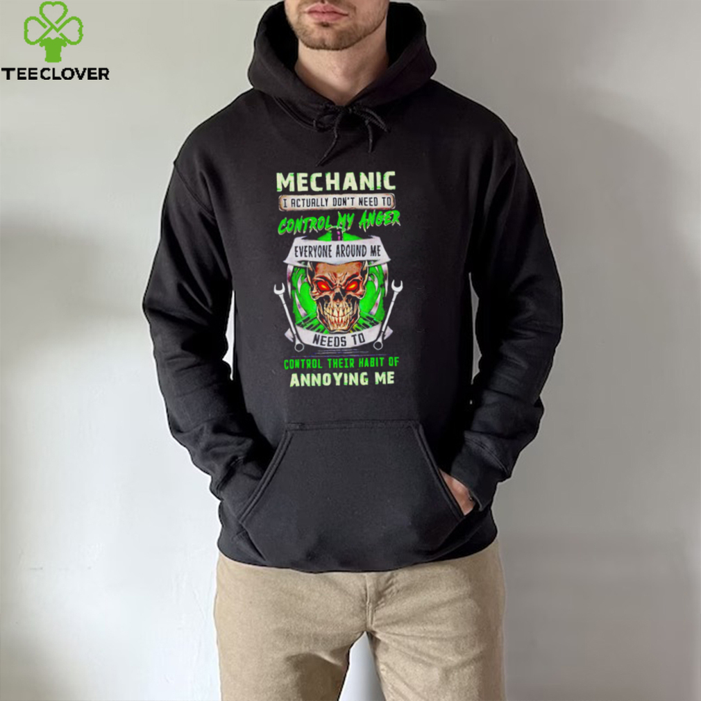 Mechanic I actually don’t need to control my anger skull Halloween hoodie, sweater, longsleeve, shirt v-neck, t-shirt