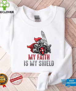 Medieval My Faith Is My Shield Templar Knights Sword T Shirt