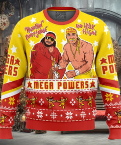 Mega Powers Macho Man and Hulk Hogan Ugly Christmas Sweater