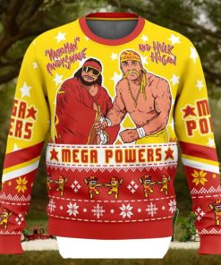 Mega Powers Macho Man and Hulk Hogan Ugly Christmas Sweater