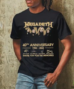 Megadeth 40th anniversary 1983 2023 thank you for the memories signatures shirt