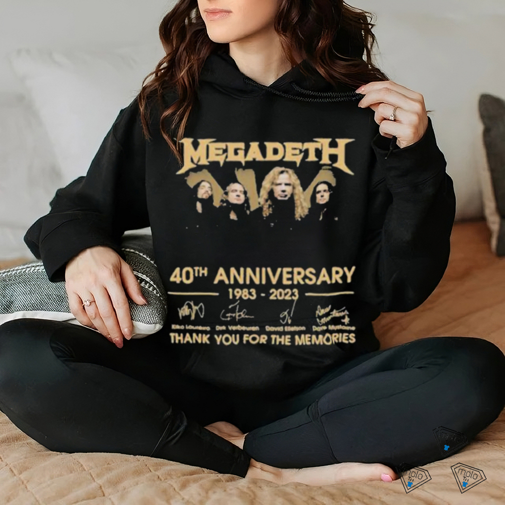 Megadeth 40th anniversary 1983 2023 thank you for the memories signatures shirt Megadeth 40th anniversary 1983 2023 thank you for the memories signatures shirt