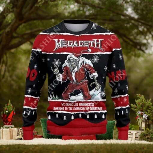 Megadeth Dance Like Marionettes Sway Symphony Of Christmas Ugly Sweater Jumper Printed