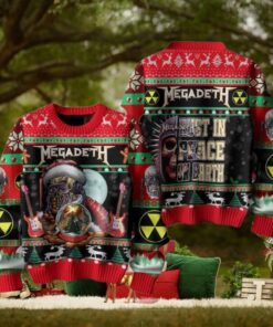 Megadeth Rust In Peace On Earth Chirstmas Gifts 2024 Xmas For Family And Friends Ugly Sweater