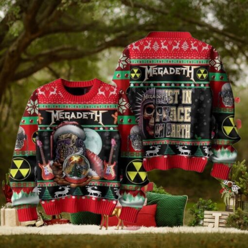 Megadeth Rust In Peace On Earth Chirstmas Gifts 2024 Xmas For Family And Friends Ugly Sweater