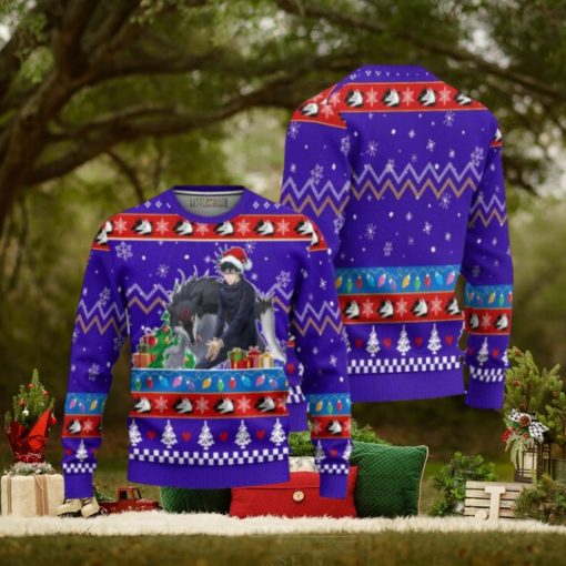 Megumi Fushiguro Ugly Christmas Sweater Custom Jujutsu Kaisen Anime Xmas Gift
