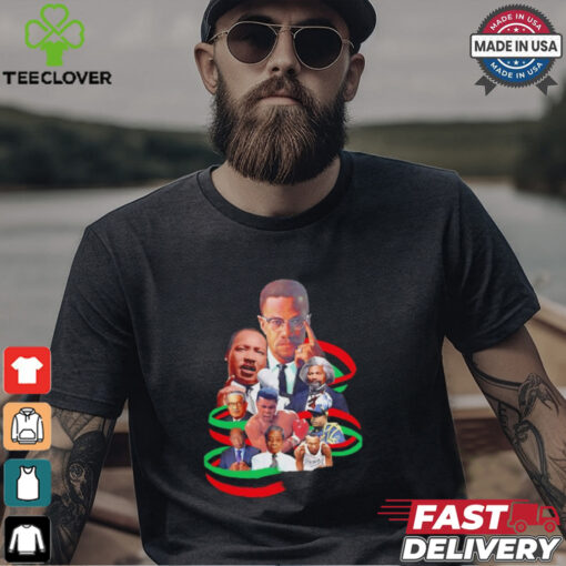 Melanin Classics Black History Maker Martin Luther King Marcus Garvey Malcolm X Jesse Owens Frederick Muhammad Ali shirt