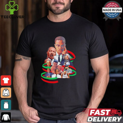 Melanin Classics Black History Maker Martin Luther King Marcus Garvey Malcolm X Jesse Owens Frederick Muhammad Ali shirt