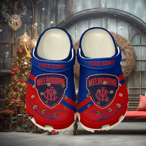 Melbourne Football Club AFL Classic Custom Name Crocs Clogs Shoes