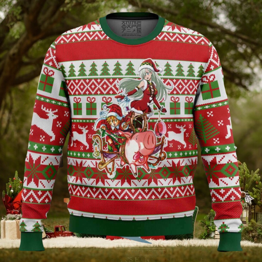 Meliodas and Elizabeth 7 Deadly Sins Ugly Christmas Sweater Meliodas and Elizabeth 7 Deadly Sins Ugly Christmas Sweater