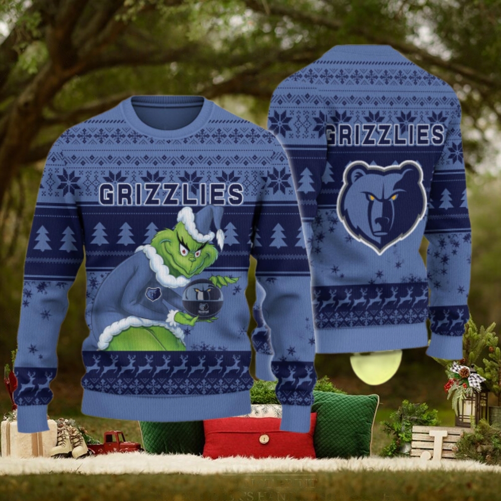 Memphis Grizzlies Grinch Christmas Ugly Sweater Memphis Grizzlies Grinch Christmas Ugly Sweater
