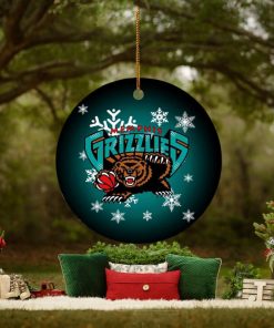 Memphis Grizzlies NBA Custom Name Merry Christmas Decorations Ornament