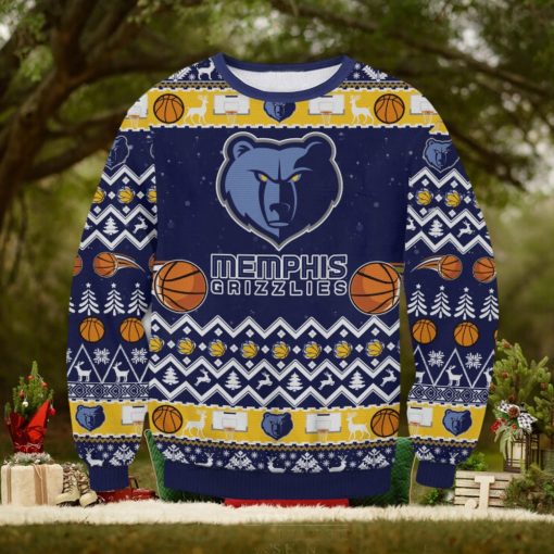 Memphis Grizzlies Ugly Xmas Wool Knitted Sweater