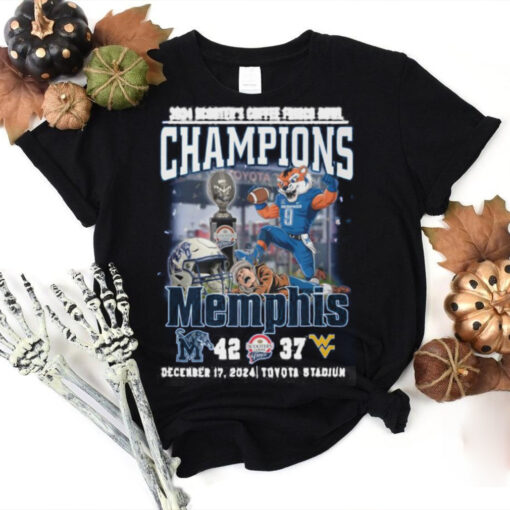 Memphis Tigers 2024 Scooter Coffee Frisco Bowl Champions 2D T Shirt