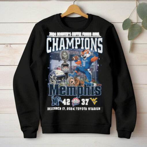 Memphis Tigers 2024 Scooter Coffee Frisco Bowl Champions 2D T Shirt