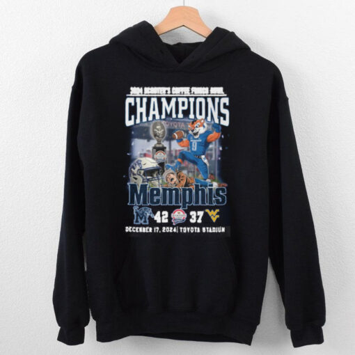 Memphis Tigers 2024 Scooter Coffee Frisco Bowl Champions 2D T Shirt