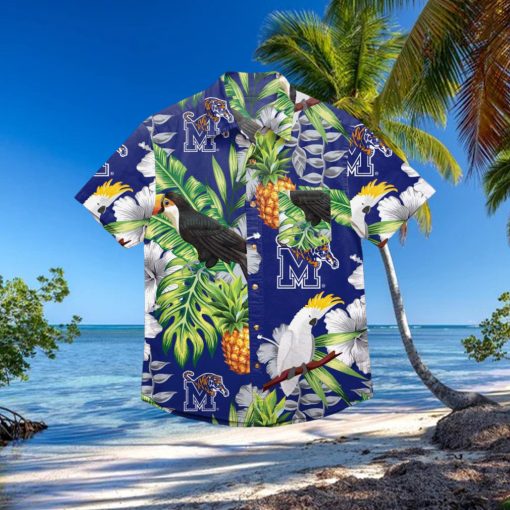 Memphis Tigers Floral Hawaiian Shirt