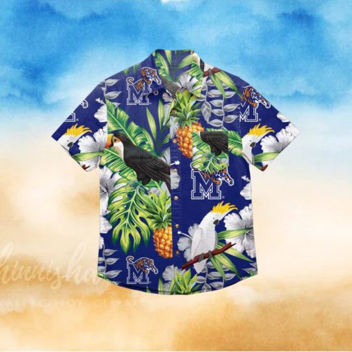 Memphis Tigers Floral Hawaiian Shirt