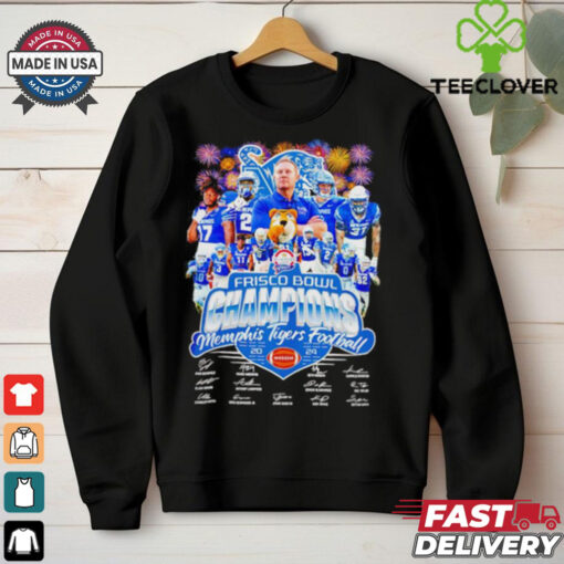 Memphis Tigers Football Frisco Bowl Champions signature 2024 shirt