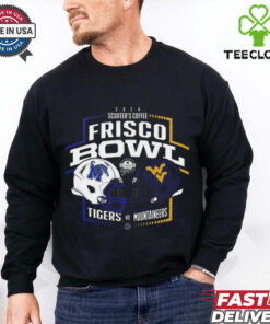 Memphis Tigers Vs West Virginia Mountaineers 2024 Scooter Coffee Frisco Bowl Unisex T Shirt