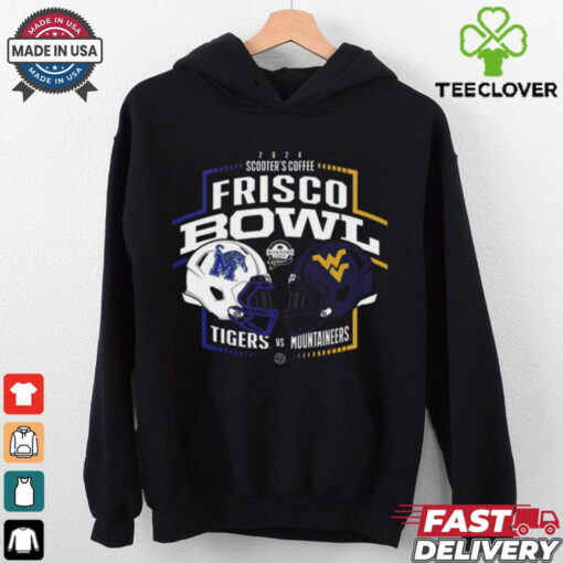 Memphis Tigers Vs West Virginia Mountaineers 2024 Scooter Coffee Frisco Bowl Unisex T Shirt